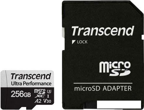 Карты памяти Transcend microSDXC 340S 256GB (с адаптером)