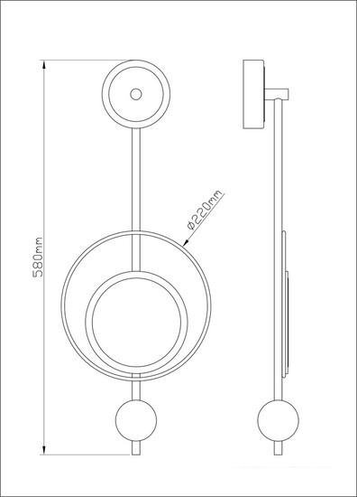 Бра Arte Lamp Polaris A2604AP-7BK