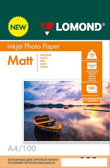 Бумага и материалы для печати Lomond односторонняя матовая А4 105 г/м2 100 л 0102072