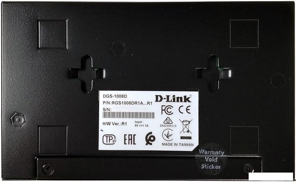 Неуправляемый коммутатор D-Link DGS-1008D/R1A