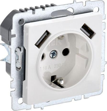 Розетка IEK Brite BR-R14-16-U21-D31-K01