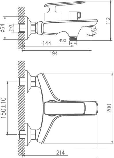 Смеситель Haiba HB60548-7 (черный)