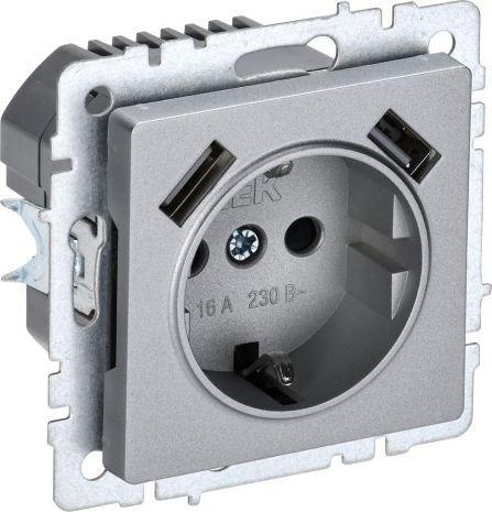 Розетка IEK Brite BR-R14-16-U21-D31-K47