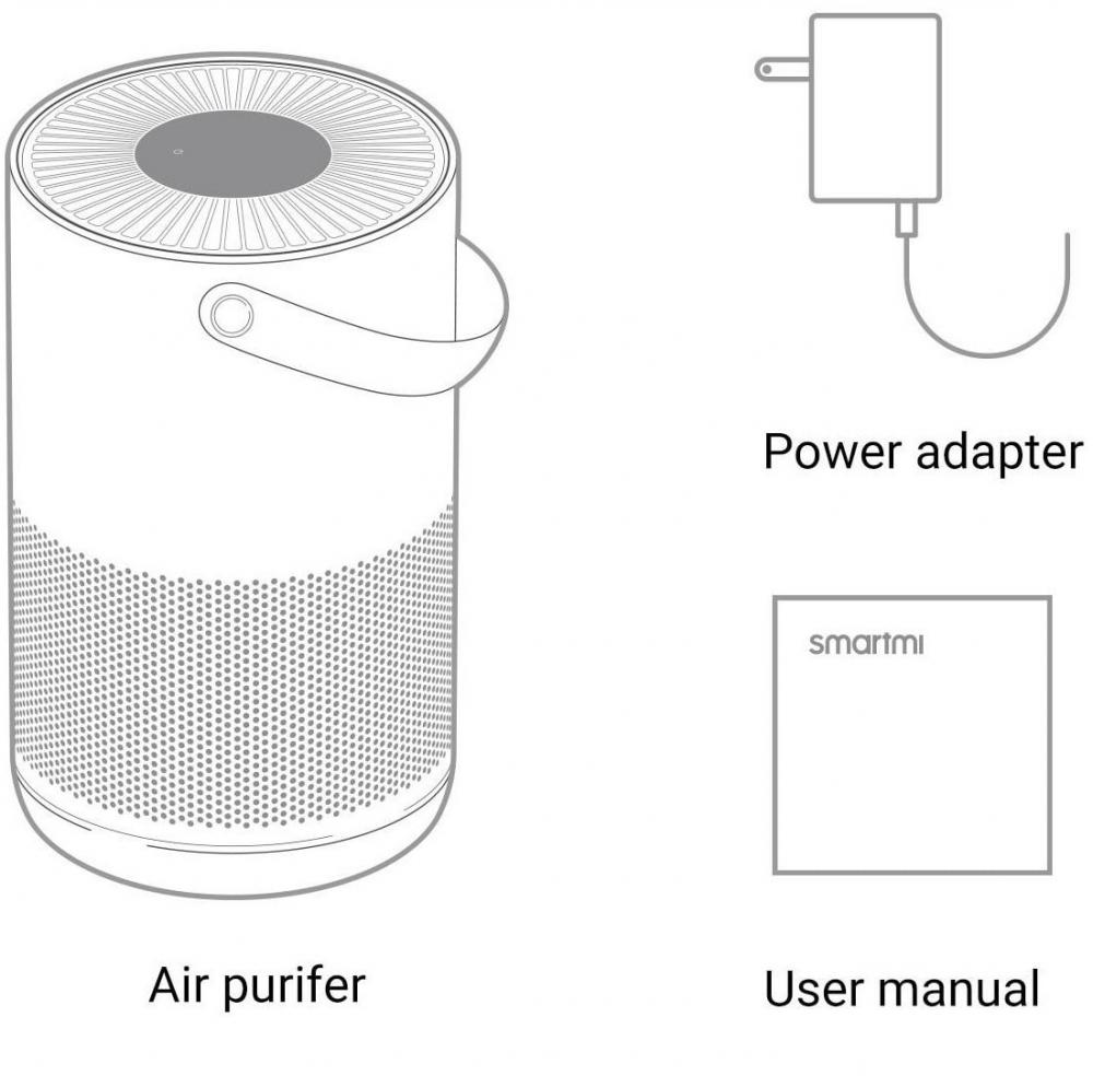 Очиститель воздуха SmartMi Air Purifier P1 ZMKQJHQP12 (международная версия, серебристый)