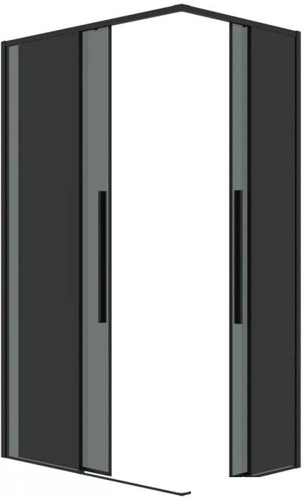 Душевая дверь Grossman Galaxy 90x195 1/2.K33.01.90.21.10 (черный матовый/тонированное стекло)