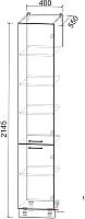 Готовые кухни Интерлиния Мила Лайт НШП-№2-2145 (серебристый/антрацит)