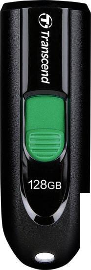 USB Flash Transcend JetFlash 790C 128GB (черный/зеленый)