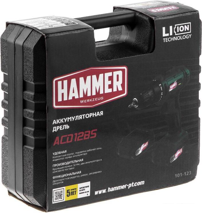 Дрель-шуруповерт Hammer ACD12BS (с 2-мя АКБ)