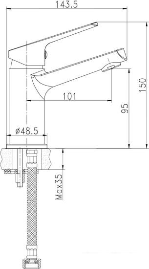 Смеситель Cersanit Flavis 63034