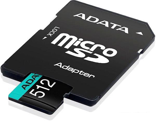 Карта памяти ADATA Premier Pro AUSDX512GUI3V30SA2-RA1 microSDXC 512GB (с адаптером)