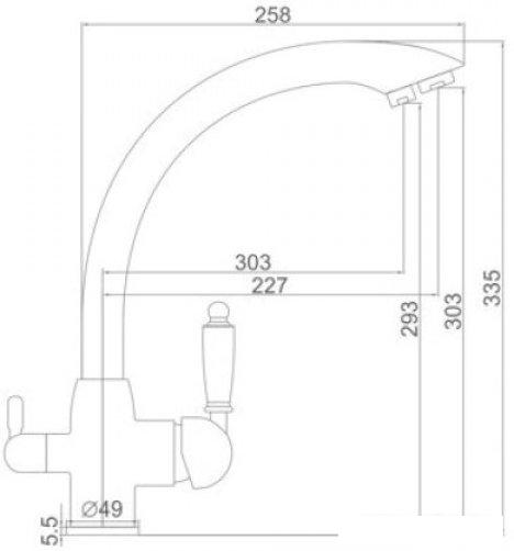 Смеситель Ledeme L4455-3 (хром)