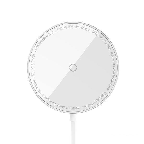 Беспроводное зарядное Baseus Simple Mini3 Magnetic Wireless Charger 15W CCJJ040012 (белый)