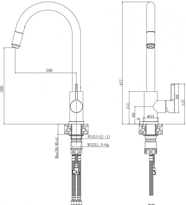 Смеситель Voda Vessel VSL519B