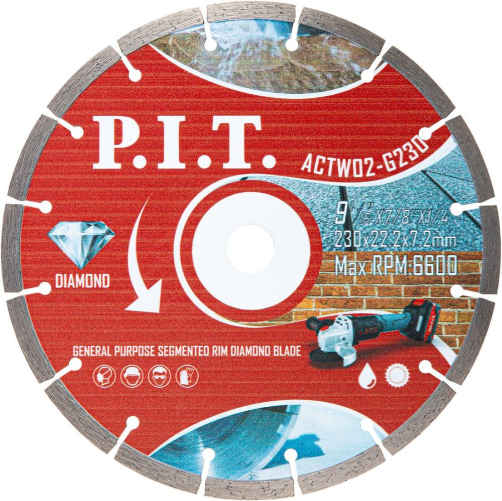 Отрезной диск алмазный  P.I.T. ACTW02-G230