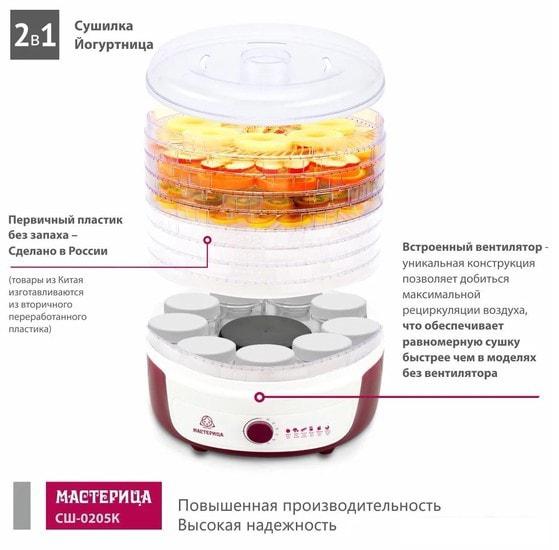 Сушилки для овощей и фруктов Мастерица СШ-0205К