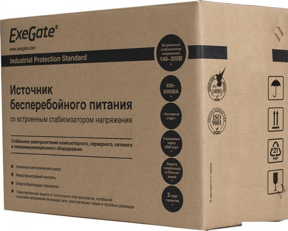 Источник бесперебойного питания ExeGate Power Back BNB-600.LED.AVR.C13.RJ
