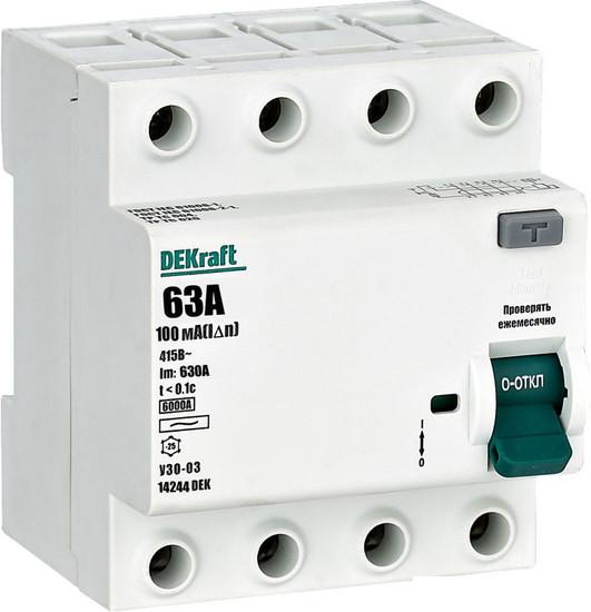 Устройство защитного отключения Schneider Electric DEKraft УЗО-03 14244DEK