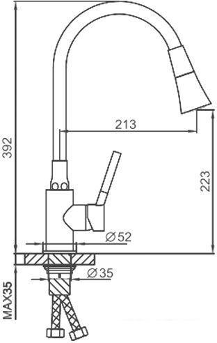 Смеситель FRAP F4044-6