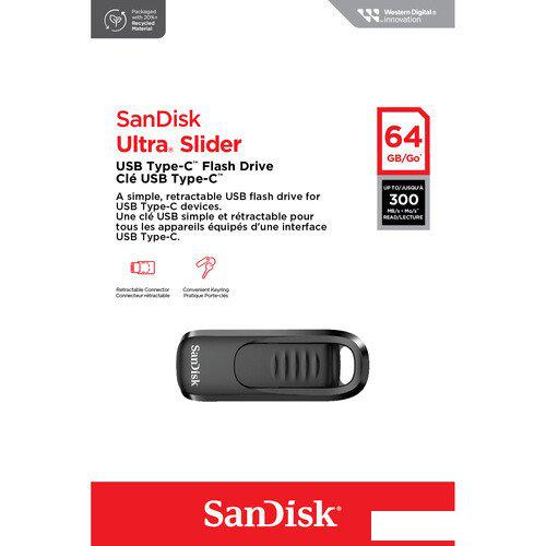 USB Flash SanDisk Ultra Slider USB Type-C 64GB SDCZ480-064G-G46