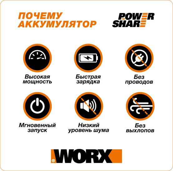 Аккумулятор Worx WA3648 (20В/8 Ач)