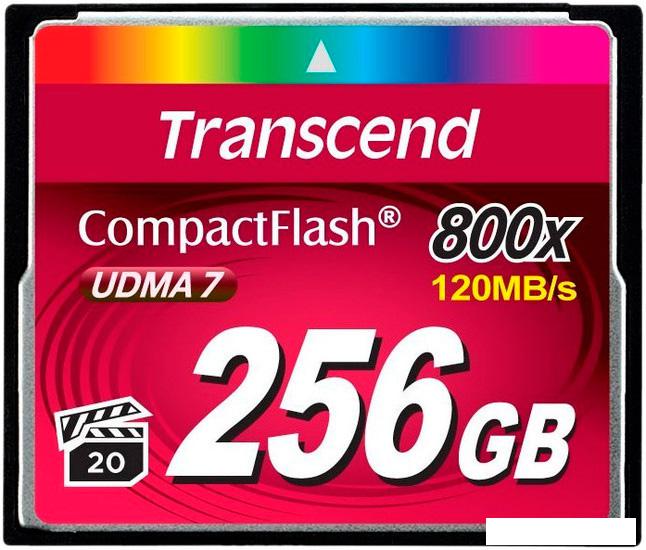 Карты памяти Transcend 800x CompactFlash Premium 256GB (TS256GCF800)