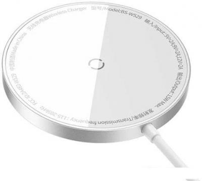 Беспроводное зарядное Baseus Simple Mini3 Magnetic Wireless Charger 15W CCJJ040012 (белый)