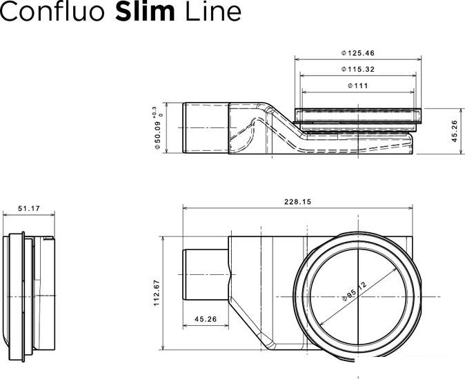 Трап/канал Pestan Confluo Slim Line 750 258738 13100028
