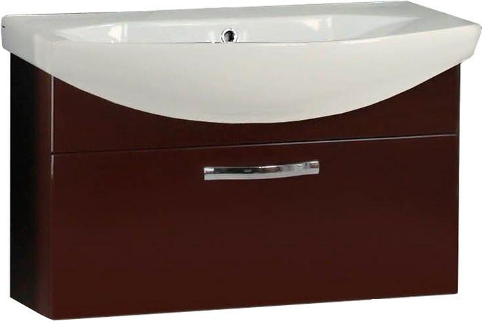 Акватон Тумба Ария 80 1A1417K0AA430 с умывальником Смайл 80 (коричневый)