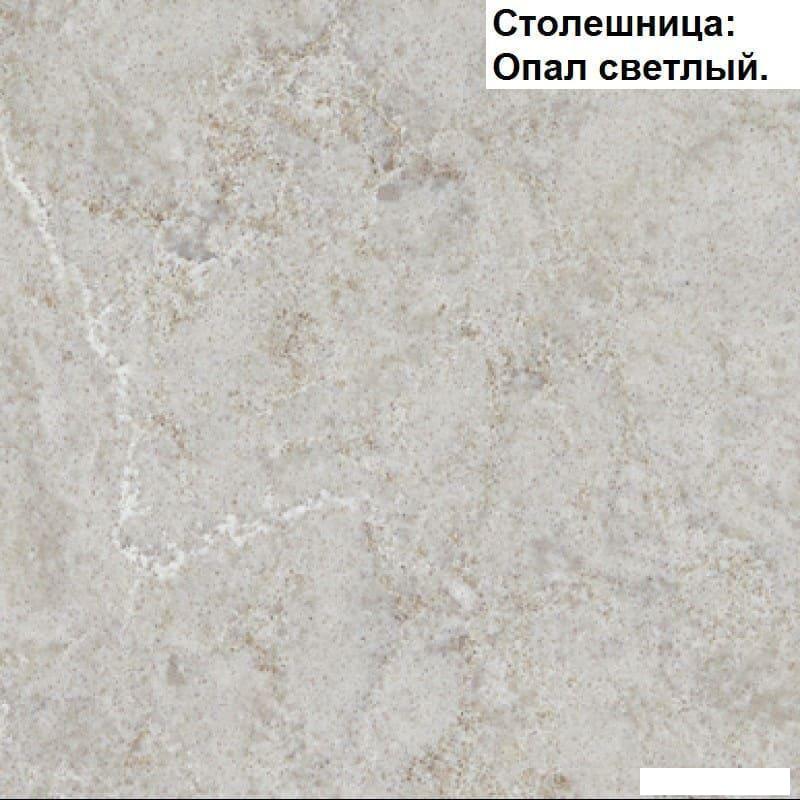 Готовая кухня Интерлиния Мила Матте 2.3 Б (белый/мята/опал светлый)