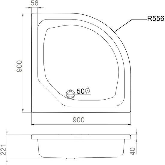Душевой поддон Triton ПД4 90x90