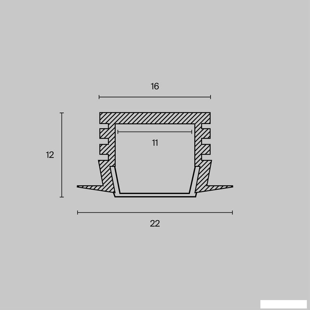 Алюминиевый профиль Maytoni Led Strip ALM006S-2M