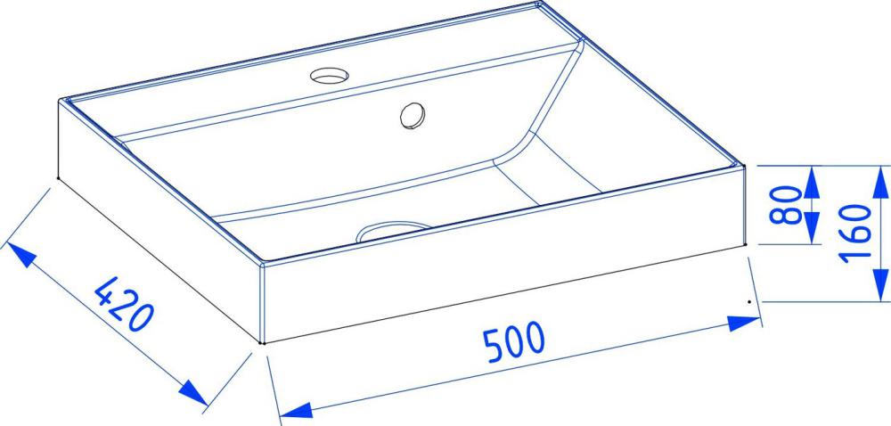 Умывальник Lauter Melisa 50 (искусственный мрамор)