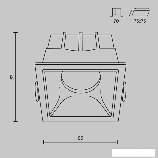 Точечный светильник Maytoni Alfa LED DL043-01-15W4K-D-SQ-WB