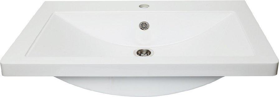 Runo Тумба с умывальником Парма 60 2 двери + Omega 60 (подвесная)