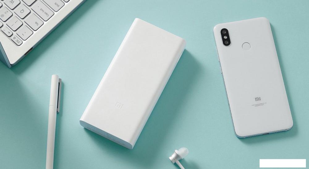Внешний аккумулятор Xiaomi Mi Power Bank 3 PLM18ZM USB-C 20000mAh (белый, китайская версия)