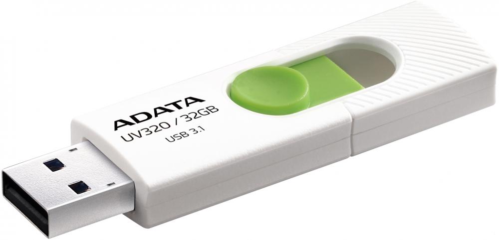 USB Flash ADATA UV320 32GB (белый/зеленый)