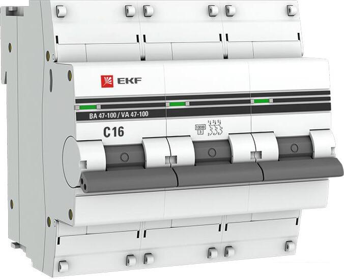 Выключатель автоматический EKF PROxima mcb47100-3-16C-pro