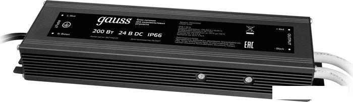 Блок питания Gauss 200W 24V IP66 202022400