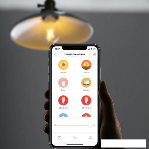 Умная лампочка Yeelight LED Filament Light YLDP12YL E27 6 Вт 2700K