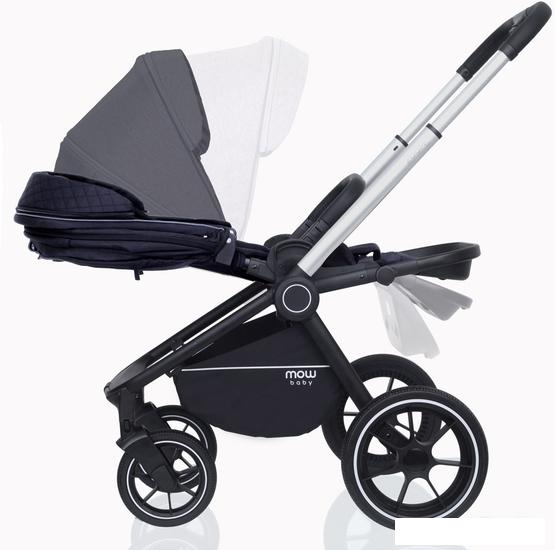 Универсальная коляска Rant MOWbaby Zoom PU (2 в 1, silver black)