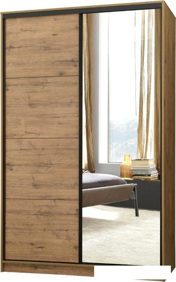 Шкаф-купе Рэйгрупп Bromo VVH 02 РГ-12.02 B 120 VVH 120x220.5 (дуб велингтон/черный)