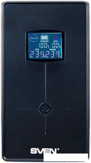 Источник бесперебойного питания SVEN Pro+ 1500 (LCD, USB)
