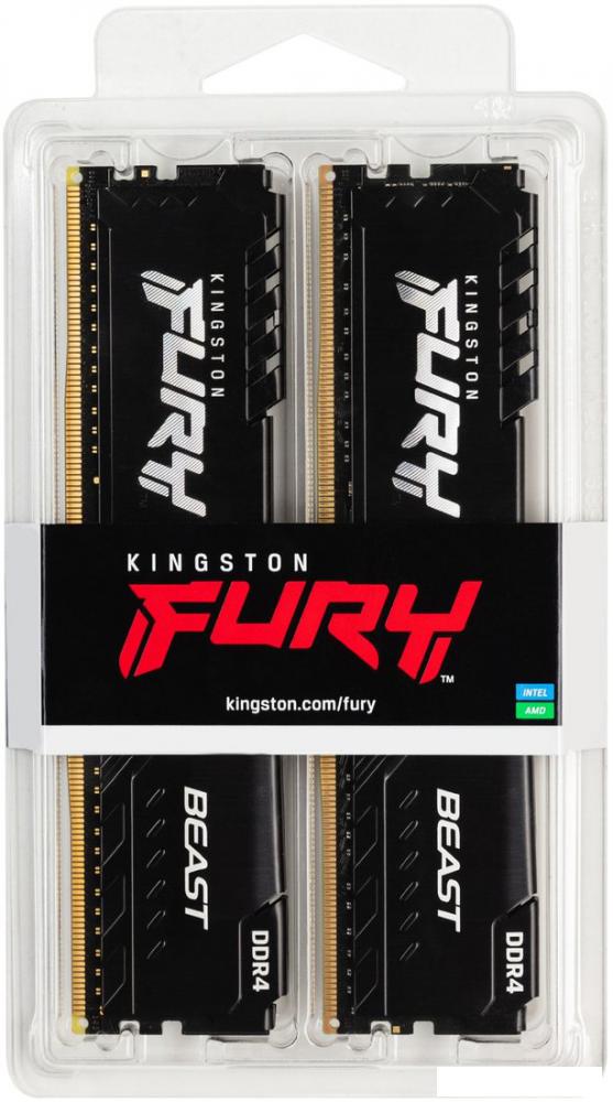 Оперативная память Kingston FURY Beast 2x16GB DDR4 PC4-25600 KF432C16BBK2/32