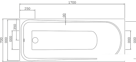Ванна AM.PM W80A-170-070W-A 170x70 (с каркасом и экраном)