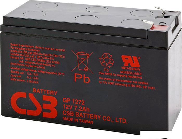 Аккумулятор для ИБП CSB Battery GP1272 F2 (12В/7.2 А·ч)