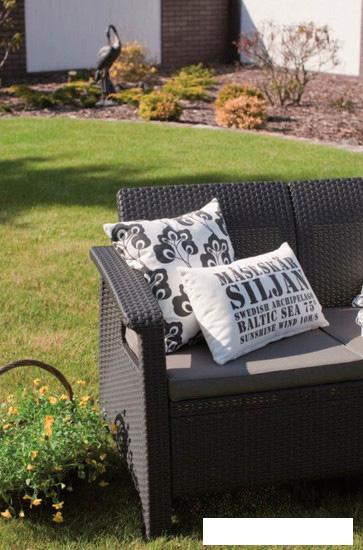 Садовый диван Keter Corfu Love Seat (коричневый)