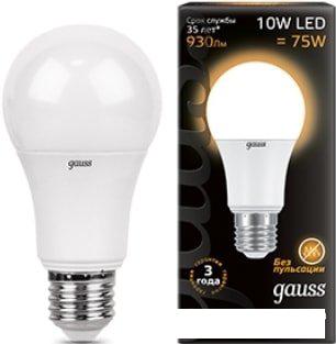 Светодиодная лампочка Gauss A60 E27 10 Вт 3000 K 102502110 (10 шт)