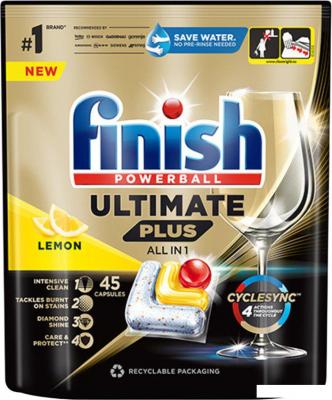 Капсулы для посудомоечной машины Finish Powerball Ultimate Plus All in 1 Лимон (45 шт)