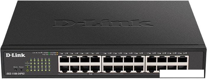 Управляемый коммутатор 2-го уровня D-Link DGS-1100-24PV2/A1A