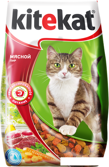 Сухой корм для кошек Kitekat Мясной пир 15 кг